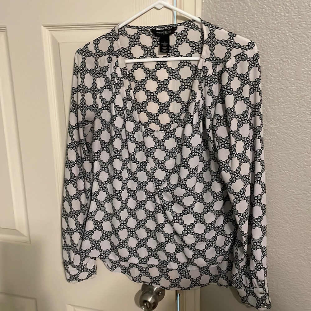 White House Black Market Printed Top